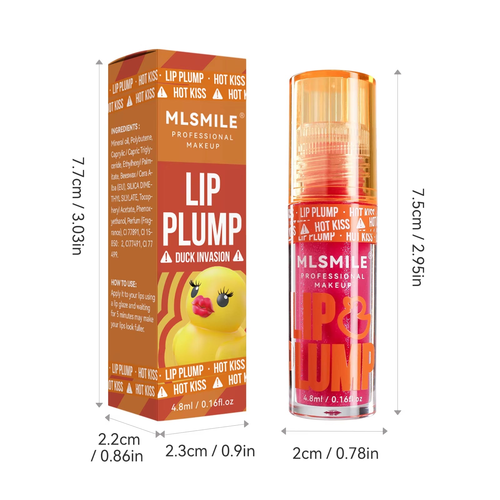 Duck Lip Plump Moisturizing Lip Oil and Gloss Set - Long-Lasting Pearl Finish with Mirror Water Technology