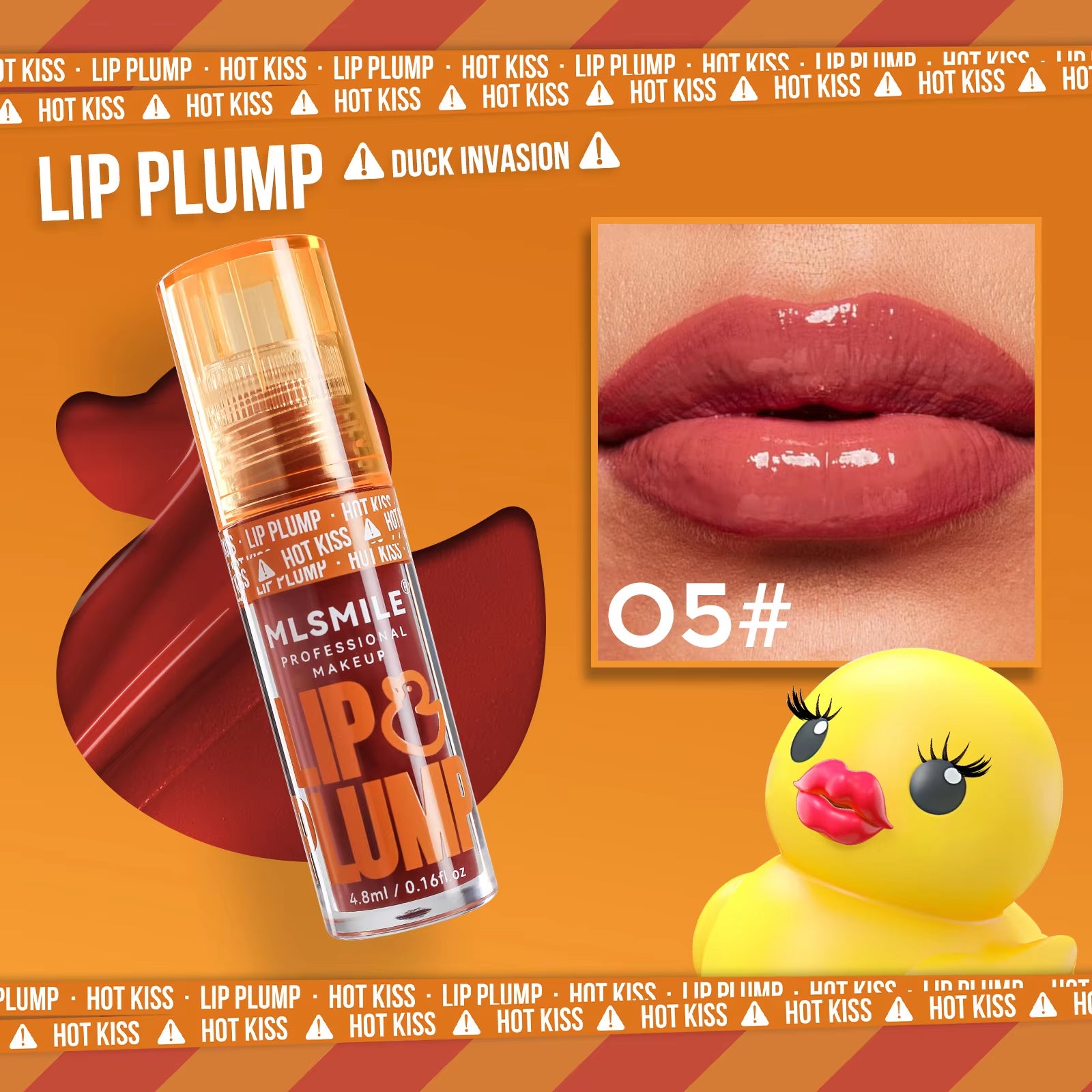 Duck Lip Plump Moisturizing Lip Oil and Gloss Set - Long-Lasting Pearl Finish with Mirror Water Technology