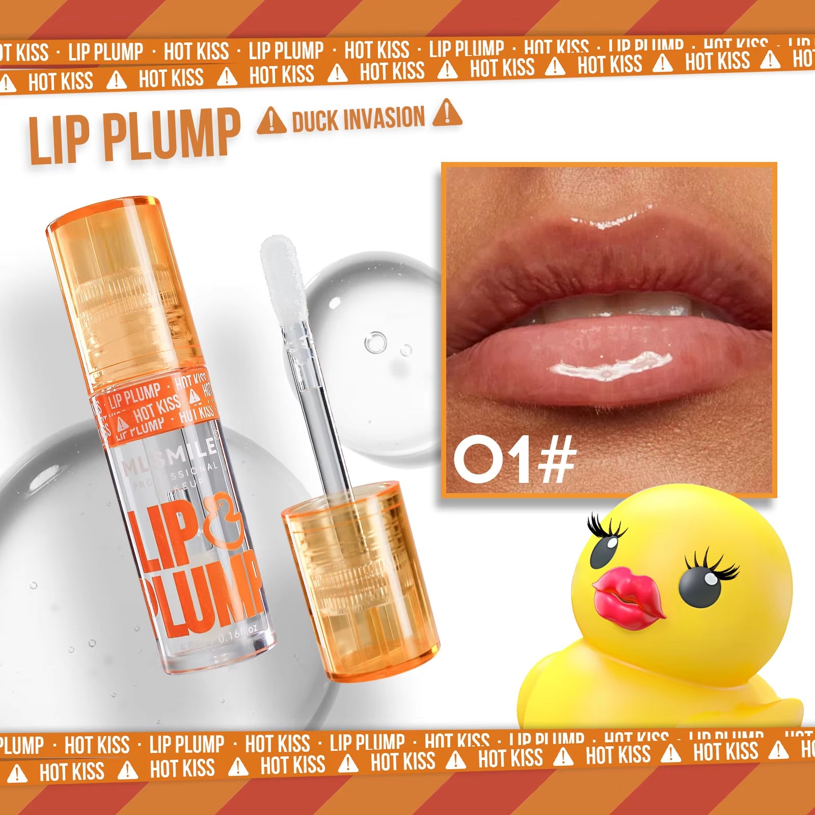 Duck Lip Plump Moisturizing Lip Oil and Gloss Set - Long-Lasting Pearl Finish with Mirror Water Technology